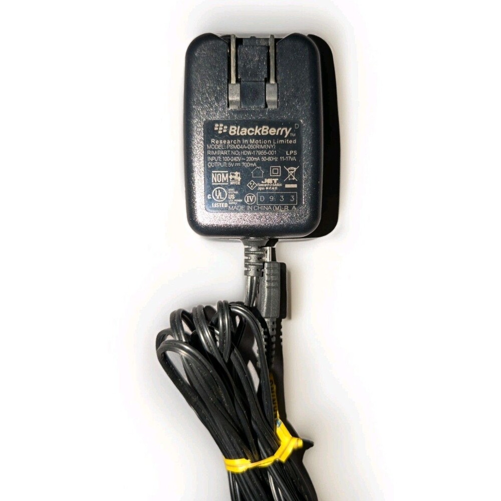 BlackBerry Mini USB Phone Charger Wall Plug Power Adapter Black Great Condition
